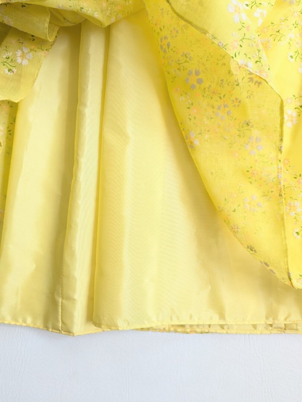 Vintage 70's Lorrie Deb Yellow Prarie Prom Maxi Ruffle Dress XS USA Union Made - Picture 7 of 17